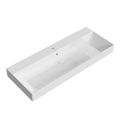 Раковина керамическая Kerama Marazzi GRANDE GR.wb.120 120х50 подвесная цвет белый 1 отверстие под смеситель