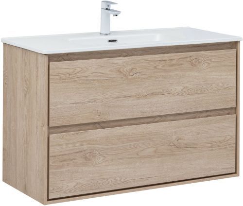 Тумба под раковину Aquanet Милан 00336385 100х50 подвесная цвет бежевый