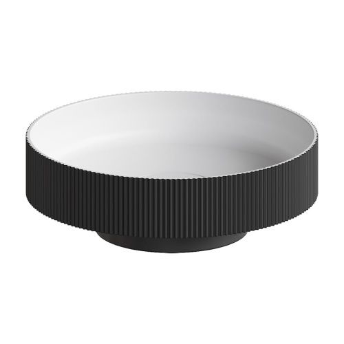 Раковина из искусственного камня Boheme Corian 801-A 40х40 накладная цвет серый