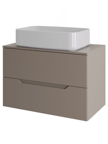 Тумба с раковиной Orange Line Li-70TuLMDF+B07-600W 70х50 подвесная цвет бежевый