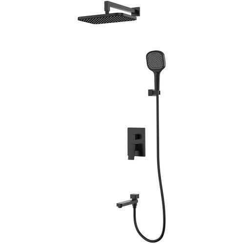 Душевая система Raglo R30 R30.27.06 встраиваемая в стену цвет черный