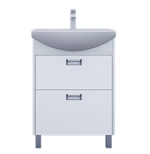 Тумба под раковину Aquaton БЕККА 1A196601BAC20 50х30 напольная цвет белый/коричневый