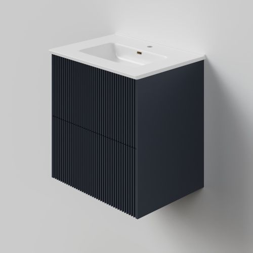 Тумба с раковиной La Fenice TERRA TWIN NFNC-01-TER-BG-60-2-3-60 60х50 подвесная цвет синий