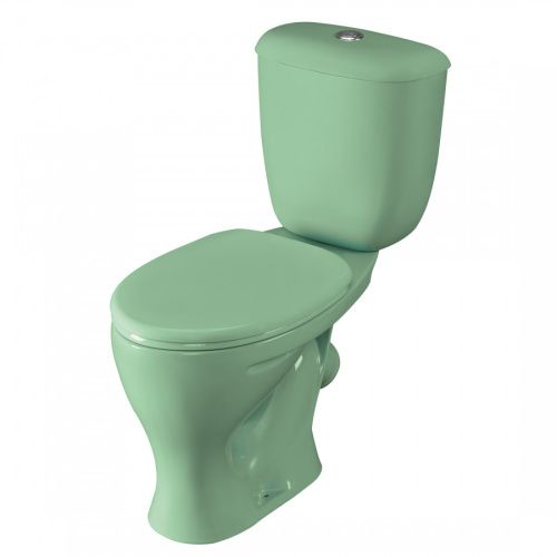 Унитаз-компакт напольный с бачком Santeri Воротынский 1P4017S0400BF зеленый с сиденьем каскадный смыв