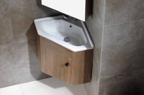 Раковина из сантехнического фаянса CeramaLux 9068B 40х40 встраиваемая цвет белый 1 отверстие под смеситель