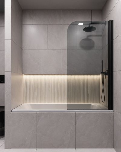 Ванна акриловая со шторкой Timo ROHA ROHA1470-KT14-SPV1505-FP14S-TP70S-T27 140х70 пристенная прямоугольная с каркасом