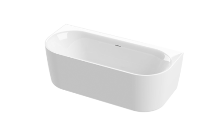 Ванна акриловая Cezares METAURO METAURO-INT-Wall-180-80-60 180х80 пристенная овальная с каркасом