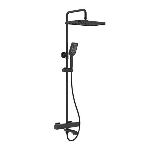 Душевая стойка Raglo R01 R01.26.06 настенная цвет черный с термостатом