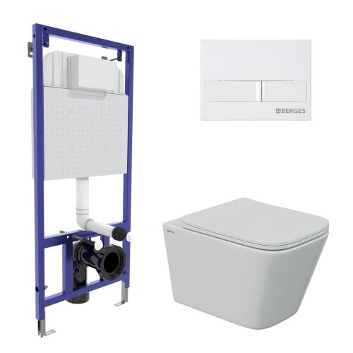 Комплект унитаз с инталляцией и клавишей смыва Berges NOVUM 043244