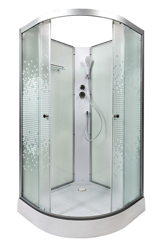 Душевая кабина AvaCan L901N 100х100 четверть круга без крыши ориентация универсальная