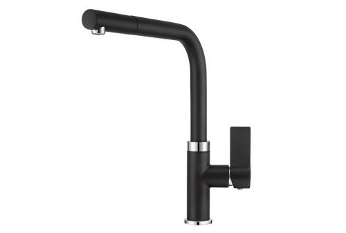 Смеситель для кухни Granula 2502, ТУРМАЛИН на мойку черный