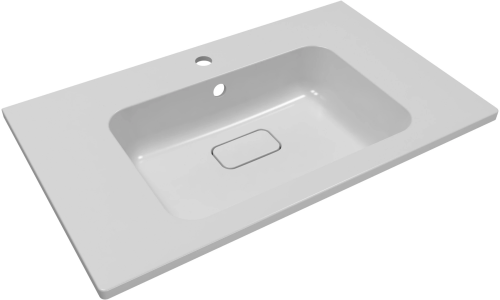 Раковина из искусственного камня Florentina Палермо 800 10.230.00800.001 80х50 накладная цвет белый 1 отверстие под смеситель