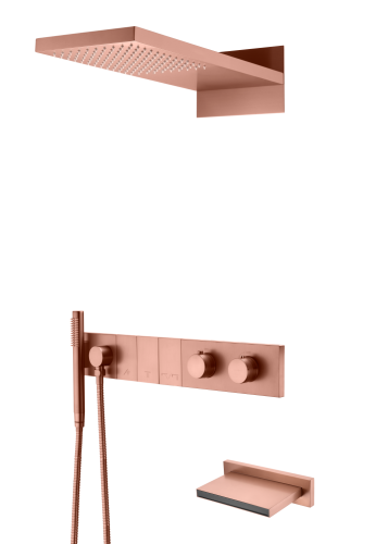 Душевая система Boheme Zodiac 133-2-CB встраиваемая в стену цвет медь