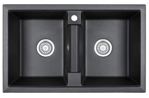 Кухонная мойка Granula 8101, ЧЁРНЫЙ 80х50 цвет черный поверхность матовая