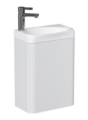 Тумба под раковину Velvex BIO tp.BIO.BIO.MAXI.40.1D белый глянец 40х20 подвесная цвет белый