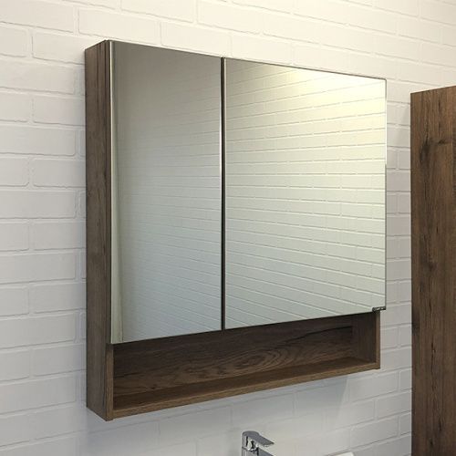 Зеркало-шкаф Comforty Никосия 00-00007619CF 80х80 подвесной цвет коричневый