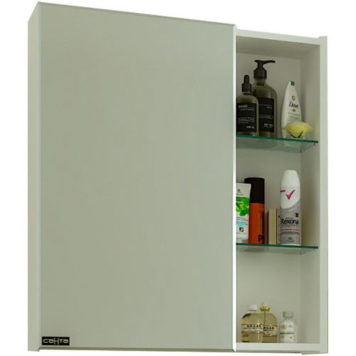 Зеркало-шкаф СанТа Дублин 123005 70х70 подвесной цвет белый