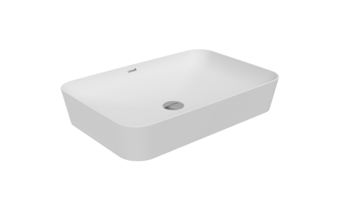 Раковина из сантехнического фарфора Creavit Ultra UL060-00MB00E-0000 60х40 накладная цвет белый 1 отверстие под смеситель