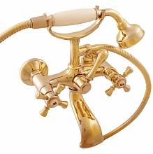 Смеситель для ванны и душа RavSlezak MORAVA RETRO MK359.5/2Z настенный золото