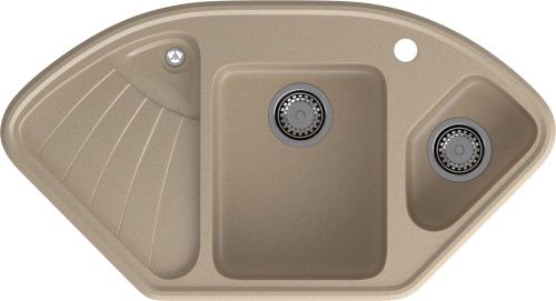 Кухонная мойка Granfest Corner C-1040E песочный 105х55 цвет бежевый поверхность матовая