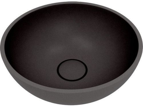 Раковина из искусственного камня Florentina Алтея 350R 10.290.00350.302 40х40 накладная цвет черный без отверстий под смеситель