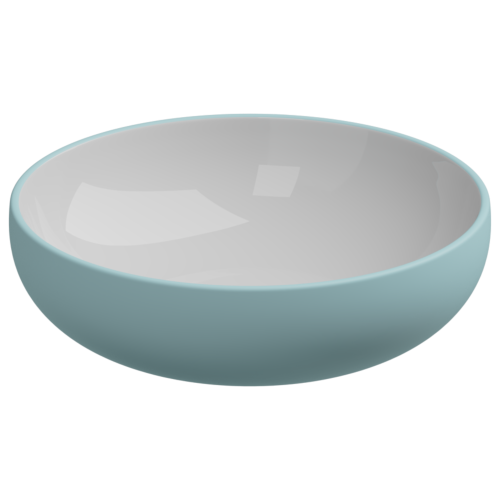 Раковина керамическая GSG Ceramic Design Easy EALAVRO45BI000/037 50х50 накладная цвет белый/голубой без отверстий под смеситель