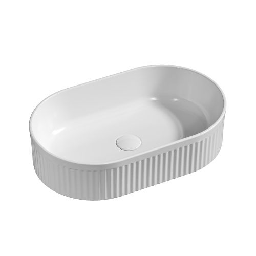 Раковина из сантехнического фаянса Grossman GR-3062 50х30 накладная цвет белый без отверстий под смеситель