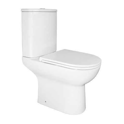 Унитаз-компакт напольный с бачком Azario 93590 белый с сиденьем микролифт безободковый каскадный смыв