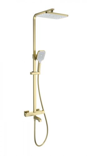 Душевая стойка Wonzon & Woghand Stay WW-B3026-T1-BG настенная цвет золото с термостатом