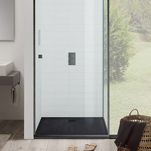 Душевой поддон из искусственного камня Globo Docciapietra DP09090 504 без сифона 90х90 черный