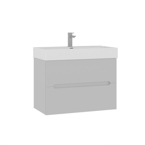 Тумба с раковиной Orka Malta 5001474 80х50 подвесная цвет серый