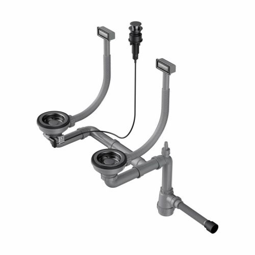 Слив-перелив Omoikiri WK-2-A 4956496 вороненая сталь