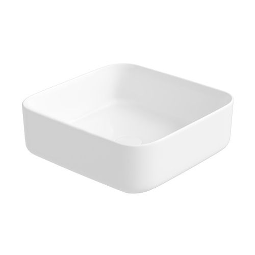 Раковина из сантехнического фарфора Iddis Bridge BRIWM04i27 40х40 накладная цвет белый без отверстий под смеситель
