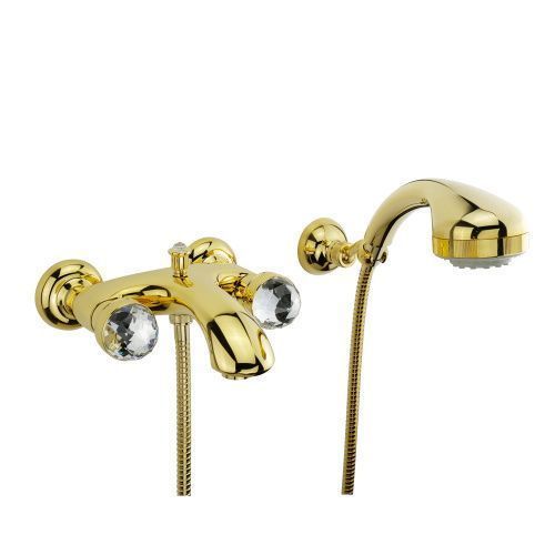 Смеситель для ванны Migliore AXO SWAROVSKI 18505 настенный золото