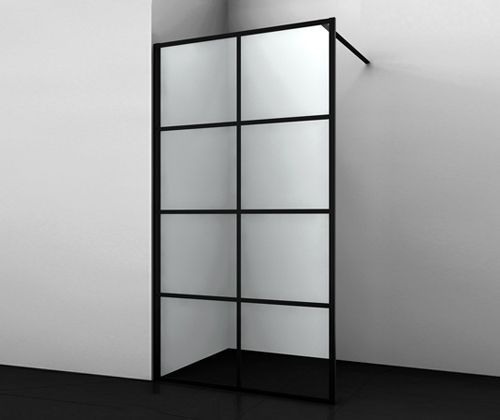 Душевая перегородка Wasserkraft Glan 66W 66W40 120х200 стекло прозрачное профиль черный