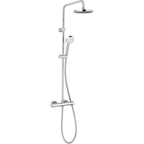 Душевая стойка Kludi LOGO DUAL SHOWER SYSTEM 6809405-00 настенная цвет хром с термостатом