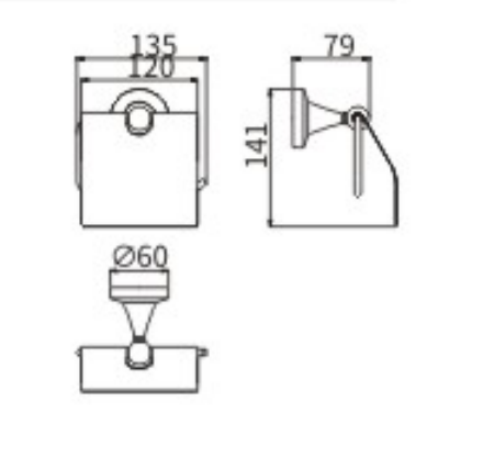 Бумагодержатель CeramaLux Luxury 57507 - фото 2