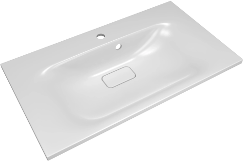 Раковина из искусственного камня Florentina Фортуна 800 10.270.00800.001 80х50 накладная цвет белый 1 отверстие под смеситель