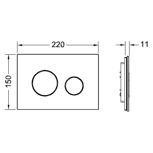 Клавиша смыва механическая Tece TECEloop 9240654 цвет белый/черный - фото 2