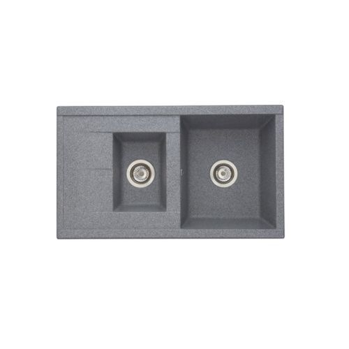 Кухонная мойка Aquaton Делия 1A716232DE230 85х50 цвет серый поверхность матовая
