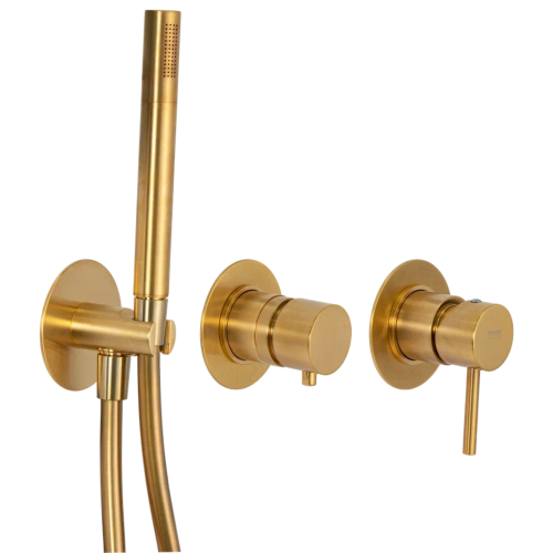 Смеситель для душа Remer X Style X97D2PBG встраиваемый в стену золото