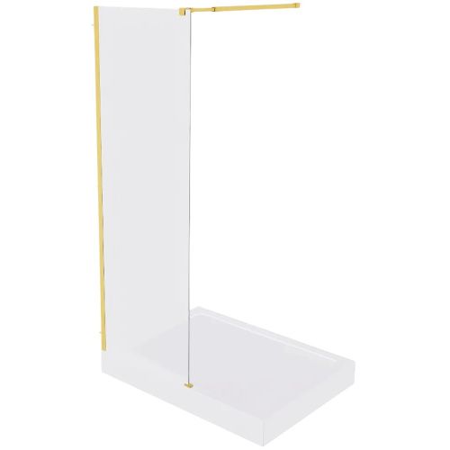 Душевая перегородка Good Door WALK IN ВИ00048 140х195 стекло прозрачное профиль золото