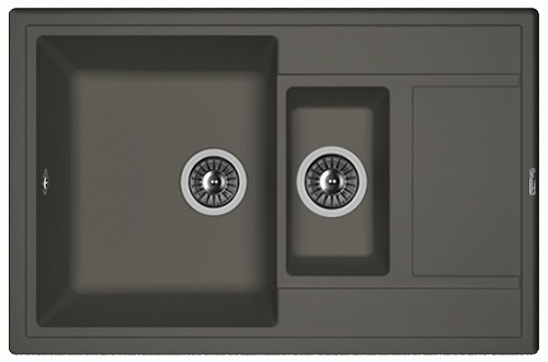Кухонная мойка Florentina Липси 780_К 20.250.D0780.302 80х50 цвет черный поверхность матовая