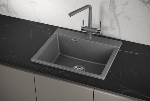 Кухонная мойка Granula 5804, ГРАФИТ 60х50 цвет серый поверхность матовая