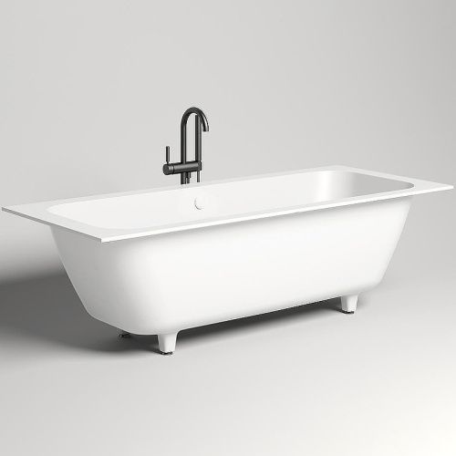 Ванна из искусственного камня Salini ORLANDA 103221M 190х80 встраиваемая прямоугольная с ножками