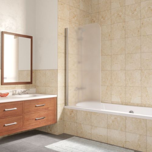 Душевая шторка на ванну Vegas-Glass EV LUX EV LUX 60 08 10 L 60х150 стекло матовое профиль хром ориентация левая