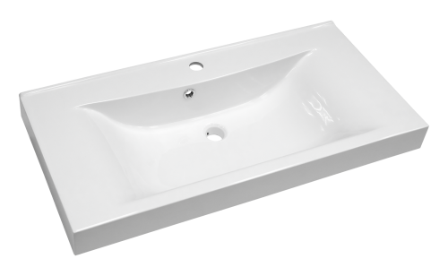 Раковина мебельная из искусственного камня Misty Мисти 100 Р-Мис14100 100х50 накладная цвет белый