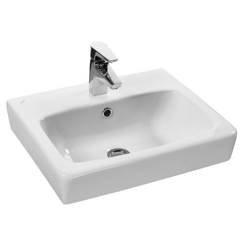 Раковина из сантехнического фарфора Santek Нео WH302184 50х40 накладная цвет белый