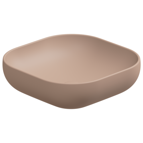 Раковина керамическая GSG Ceramic Design Easy EALAVQU45032 50х50 накладная цвет бежевый без отверстий под смеситель