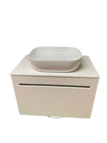 Тумба с раковиной Sintesi STL.W7815_SIN-LVB-APP-403 80х60 подвесная цвет белый